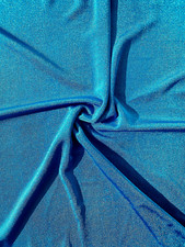 2,8 m Türkis Stretch Slinky Satin Jersey Schneiderei Stoff