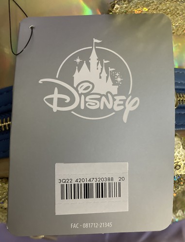 Disney Parks WDW 50th Anniversary Loungefly Minnie Mouse Gold Mini Backpack NEW - Picture 9 of 10