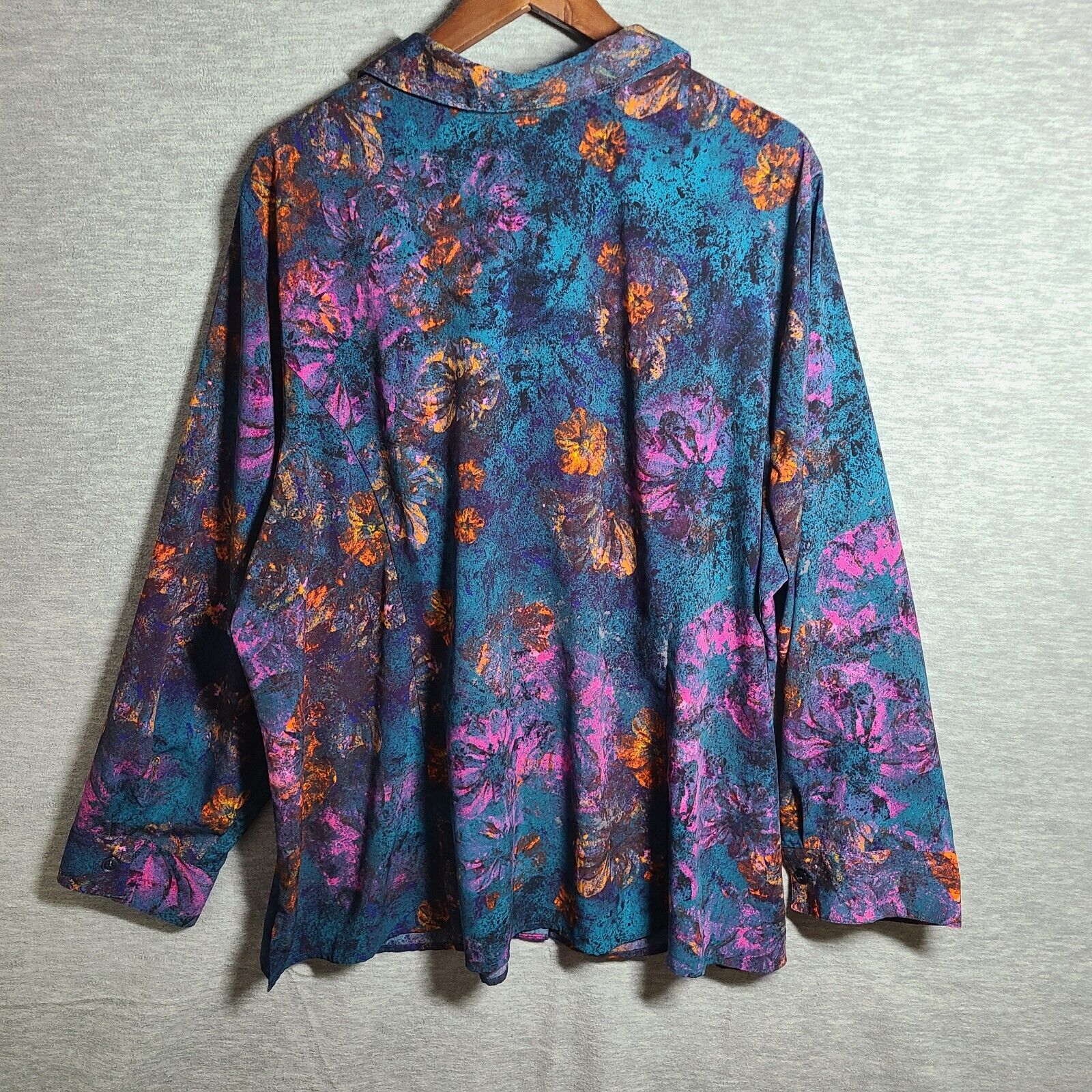 Women's Paisley Print Boho Shirt Top Blouse Butto… - image 7