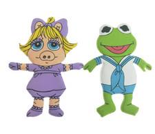VINTAGE 1985 JIM HENSON MUPPET BABIES MISS PIGGY KERMIT FOAM VINYL MINI FIGURE