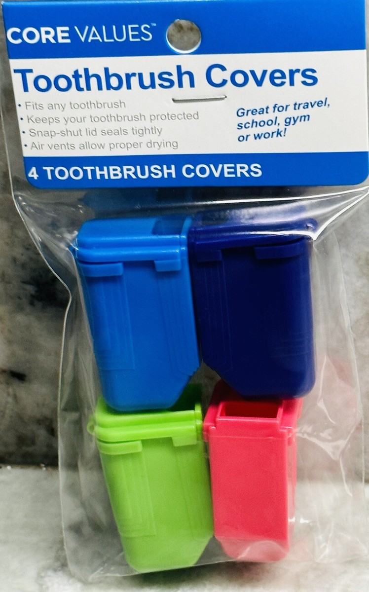 Toothbrush Covers, 1pk 4pcs For Travel/School/Gym-Fits Any