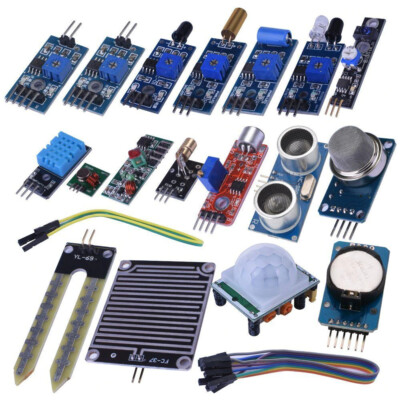 16Pcs Sensor Module Kit Set Projects Learning Student for Arduino UNO R3 Nano Pi
