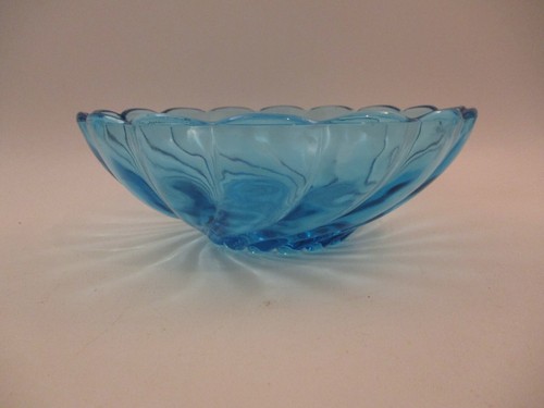 Lot Hazel Atlas Glass Carpi Daisy Turquoise 10 5" Bowls and 9" Serving Bowl - Picture 4 of 12