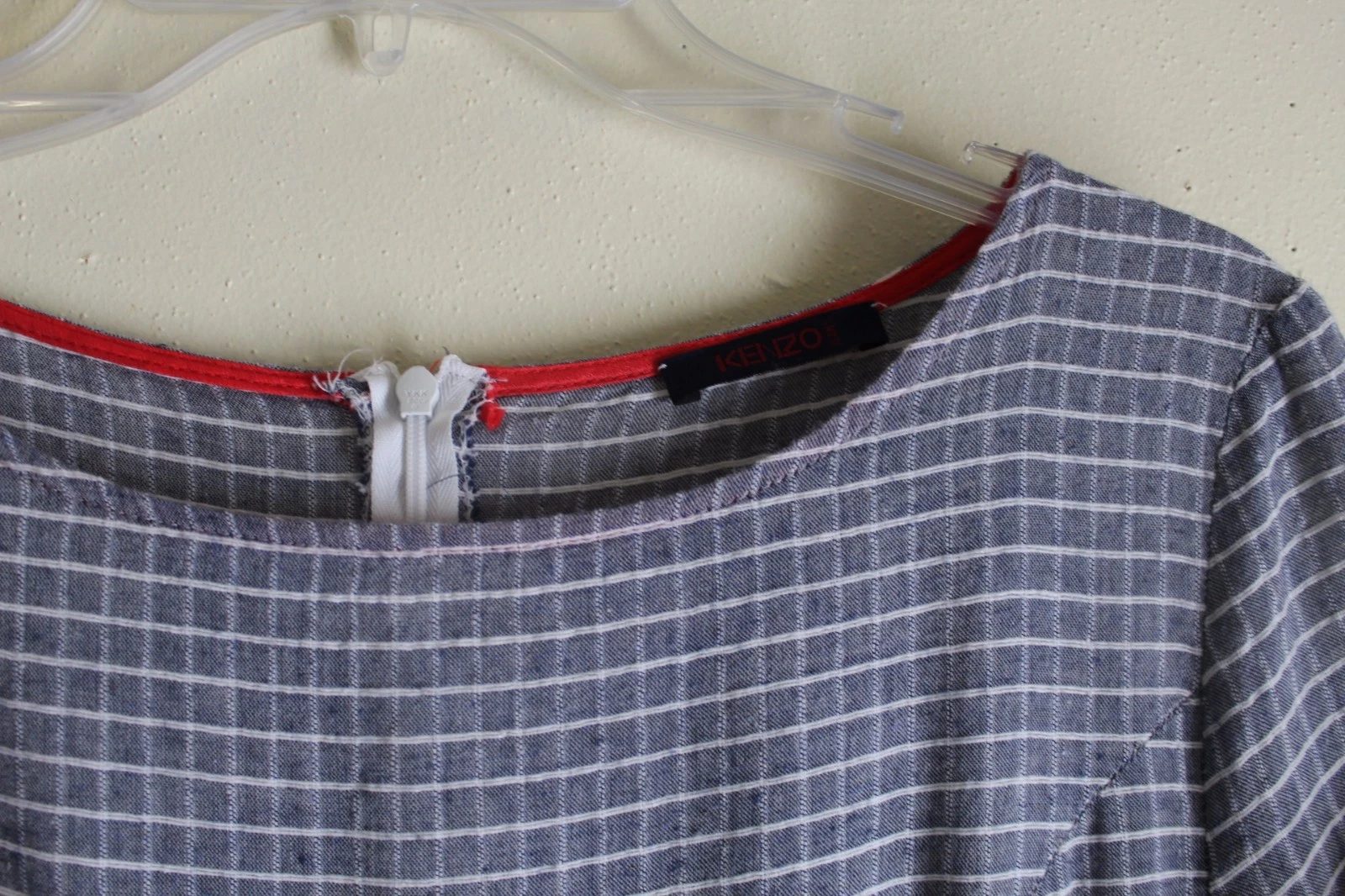 Abito scultoreo modesto KENZO Jeans Paris L M Funky Grid Check Hi Low Prairie