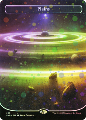 MTG GALAXY FOIL Plains Borderless - Unfinity #491 | eBay