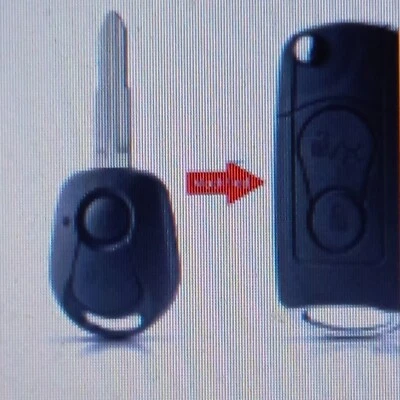coque rectangulaire et clé vierge à 2 boutons pour SSANGYONG -ACTYON -KYRON - Photo 1/3