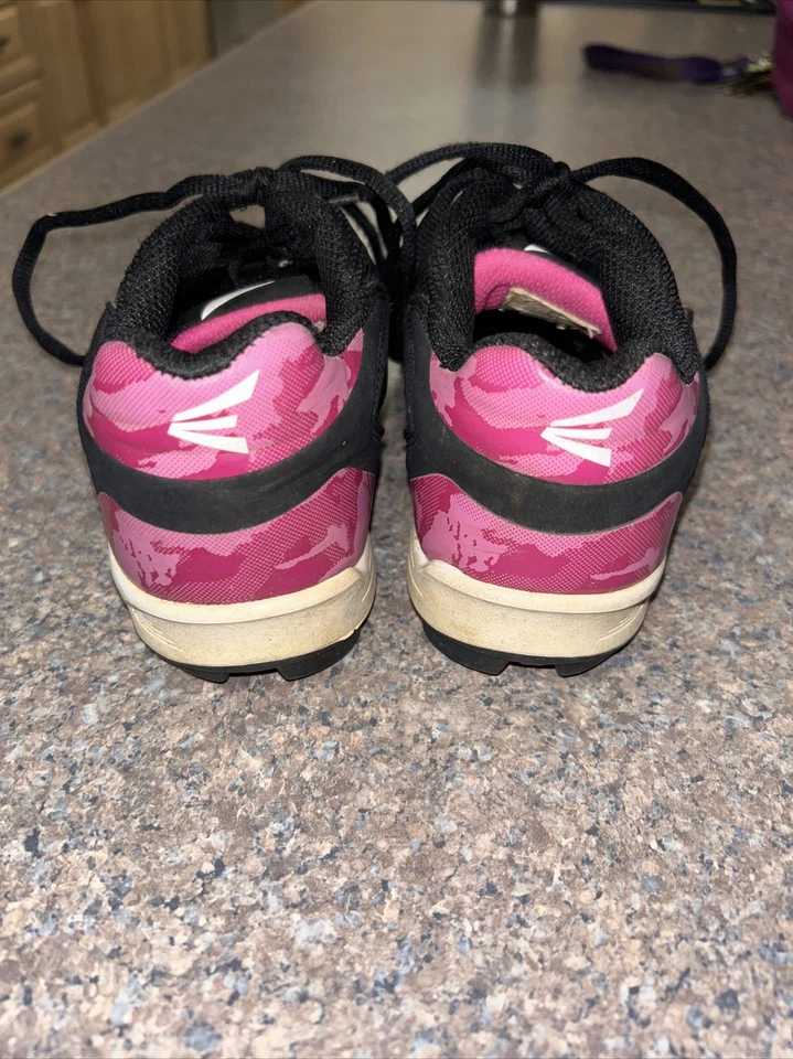 Easton Botines Talla 2 Jóvenes Zapatos Atléticos Negro Rosa Blanco Foto 4 de 4
