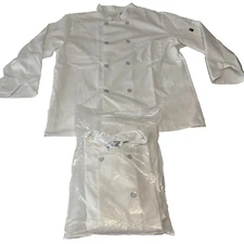 Red Kap Chef Coat Mens Size 5XL Rg White Long Sleeve 8 Button 2 Coats