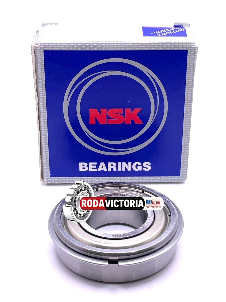 NSK 6004 ZZ NR Deep Groove Ball Bearing, MEtal Shielded +Sap Ring