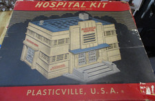 Vintage 1950's Plasticville O Guage Model Railroad Hospital Kit HS-6 w/BOX