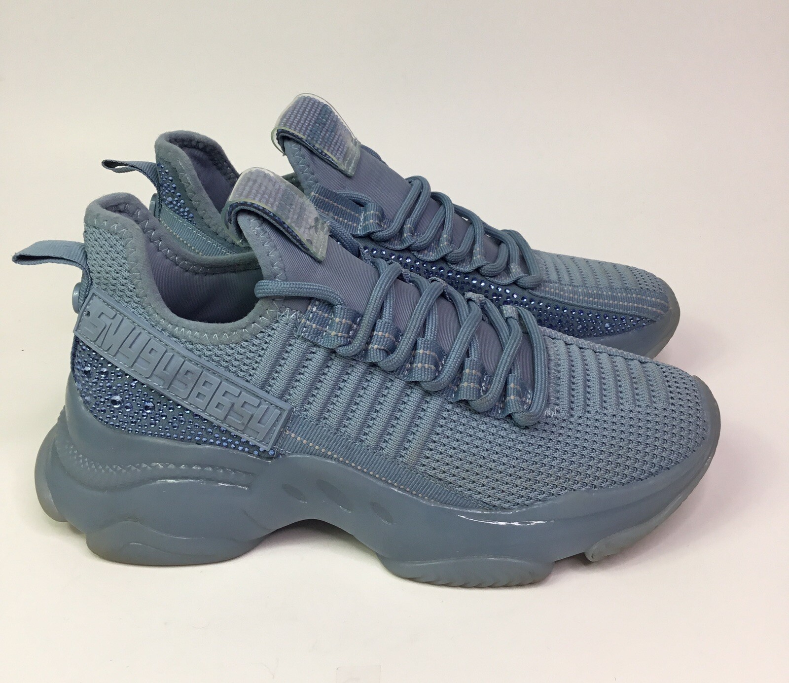 Steve Madden SM NY90 MAXIMA Womens Sneakers Baby Blue Rhinestones Size 7.5M image 8