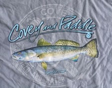 Covey & Paddle Shirt Mens L 42 USA Made Graphic Scene New no tag Pocket