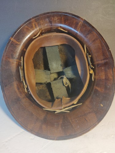 Cappello rigido vintage MSA Skullgard marrone rosso in fibra di vetro tipo K - Foto 9 di 17