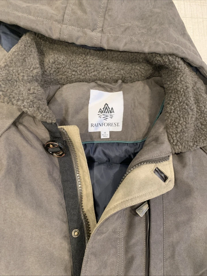 RainForest Heritage Micro Oxford Parka Winter Coat Jacket Size M - Image 2 of 4