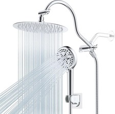 Shower Head, 10'' High Pressure Rainfall Shower Head, Handheld Showerhead Combo