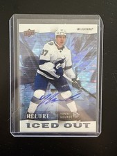2020-21 UD ALLURE YANNI GOURDE ICED OUT BLUE AUTOGRAPH ID-12 Tampa Bay Lightninh