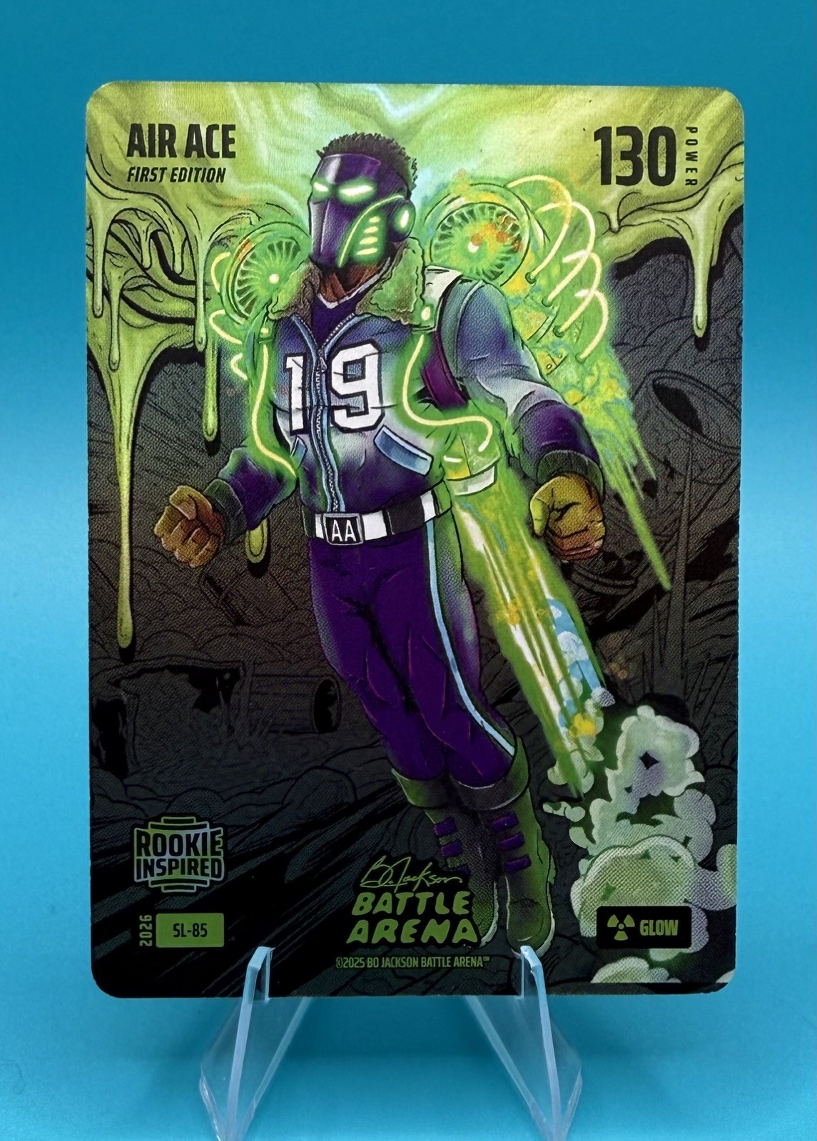 2026 Bo Jackson Battle Arena #SL-85 Air Ace Rookie Inspired Slime Glow SP