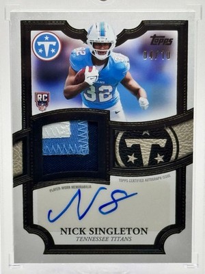2026 NFL Topps Flagship Nick Singleton RPA /10 Tennessee Titans