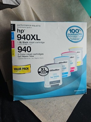 Office Max HP 940 Xl Black And Colored Ink Value Pack
