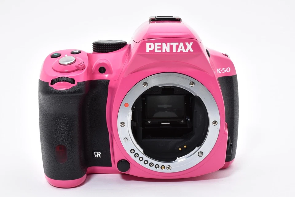 PENTAX K-50 16.3MP Digital SLR Kamera Pink Körper W / Zwei Objektiv Set Aus - Bild 3 von 4
