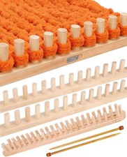 66" Chunky Knitting Blanket Loom Kit Large Wooden Loom for Chunky Yarn