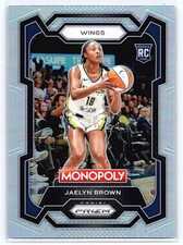 2024 Panini Prizm Monopoly WNBA #15 Jaelyn Brown RC Silver Prizms