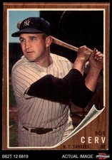 1962 Topps #169 Bob Cerv Normal Tint Yankees COMMON VARIATION 4 - VG/EX