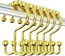 Shower Curtain Hooks Rings 304 Stainless Steel 100 Rust-Proof Shower Curtain