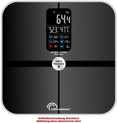 Little balance Personenwaage Cardio X4 ITO USB-C, BT-fähig