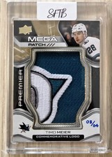2022-23 Upper Deck Premier Mega Patch Commemorative Logos Timo Meier /4 Sharks