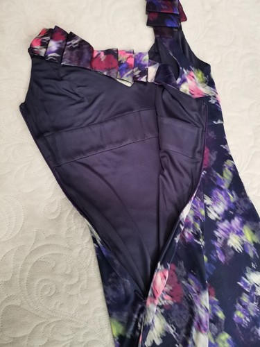AUTH VINTAGE GIANNI VERSACE abstract floral printed jersey dress IT 40 - Picture 21 of 23