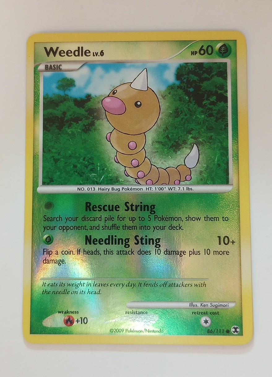 Weedle - 86/111 (Rising Rivals - Reverse Holo) 2009 LP NM