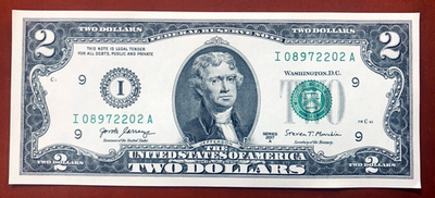 #ad #ad $2 Two Dollar Bill Uncirculated 2017A quot;Iquot; District Minneapolis I A Block BEP $2.99