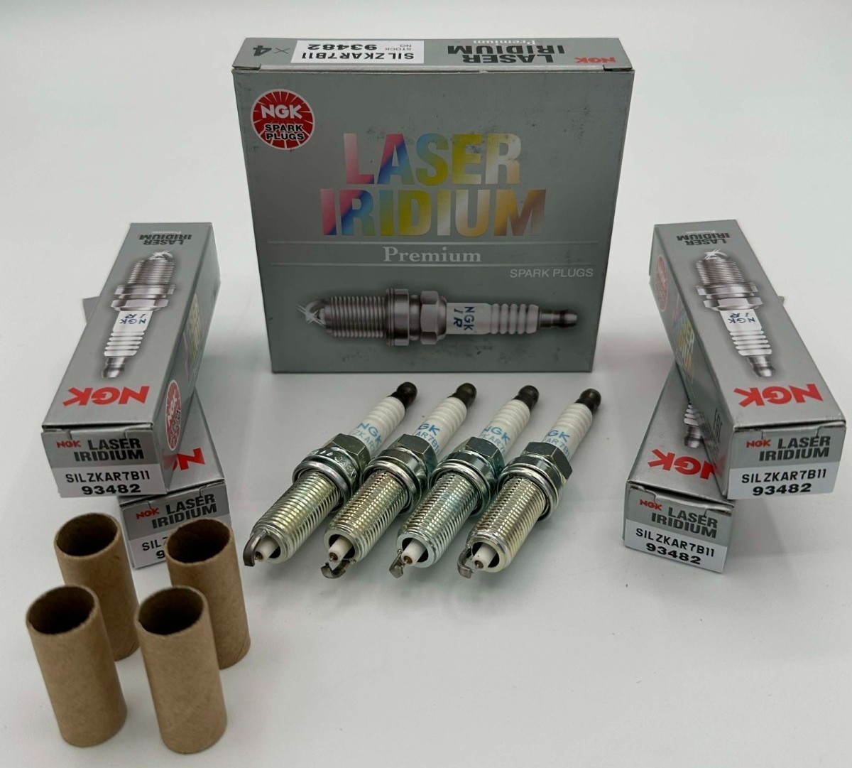 Set of 4 Genuine NGK 93482 Laser Iridium Premium Spark Plug SILZKAR7B11