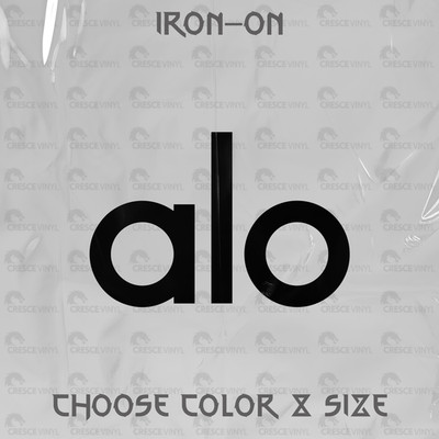 Alo Ready to Apply DIY Made to Order Iron On Custom Vinyl Decal any color