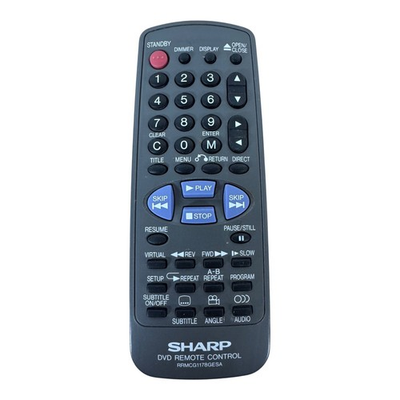 #ad Genuine Sharp RRMCG1178GESA DVD Player Remote Control Black Has Been Tested $9.98