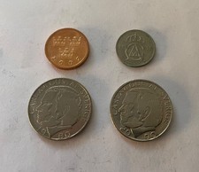 4 monete antiche - corone e ore svedesi 1973, 1980, 2000, 2001