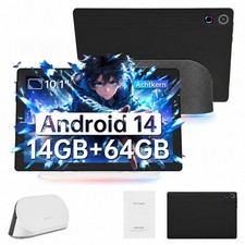 10,1 Zoll Tablet Android 14,14GB RAM 64GB ROM 1TB Erweiterung,WiFi 6 BT AUMI AI