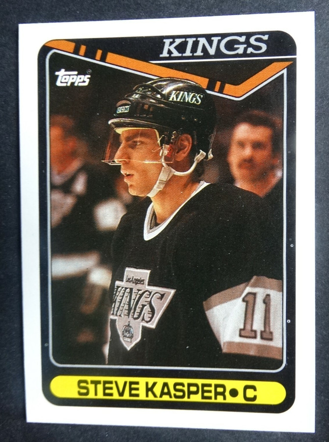 1990-91 Topps #153 Steve Kasper Los Angeles Kings Hockey Trading Card