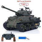 1/16 RC Tank Sherman M4A3 E8 Fury Edition IR BB Smoke Road Wheels 360 Rotation