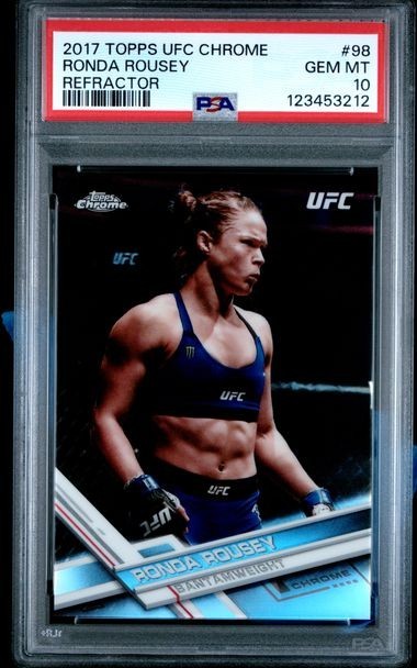 PSA 10 - 2017 Topps UFC Chrome RONDA ROUSEY Refractor #98 (3212)