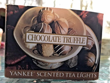 RARE Yankee Candle "chocolate truffle" Tea Lights Box of 12 Retired/HTF