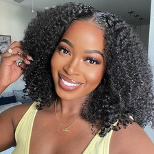 Curly Human Hair Wig 13X6, 14 Inch, 180 Density