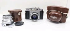 Vintage NICE Voigtlander Prominent II w/ 2 Lenses & Case Nokton Camera As Is 