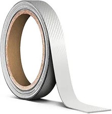 White Carbon Air-Release Adhesive Vinyl Pinstripe Tape Roll Size: 1/2  x 20ft