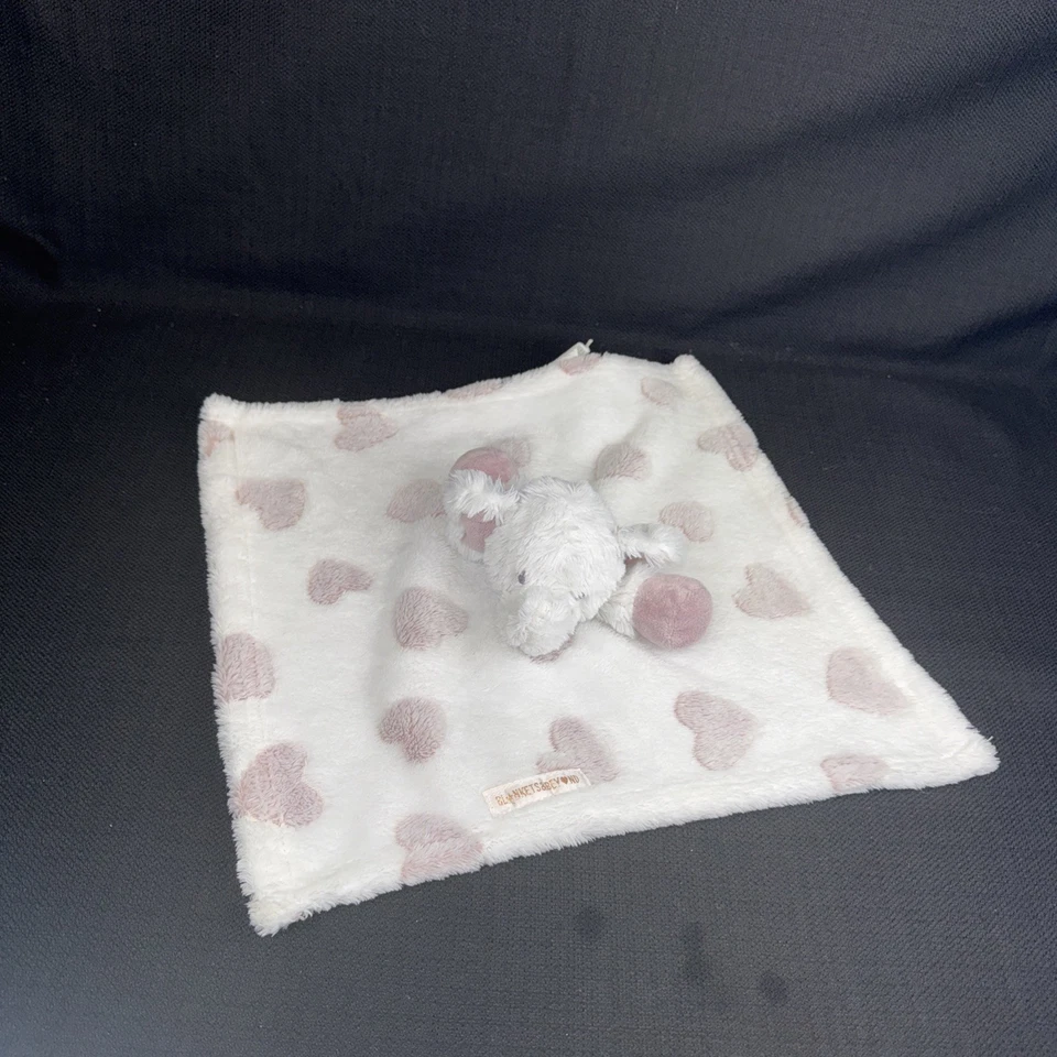 Mantas y Más Allá Corazón de Elefante Lovey 14" Peluche Animal Bebé Juguete Manta Foto 4 de 4