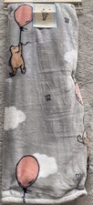Pooh Bear Collection Winnie The Pooh Balloon Throw Blanket 50  X 70  Grey NEW