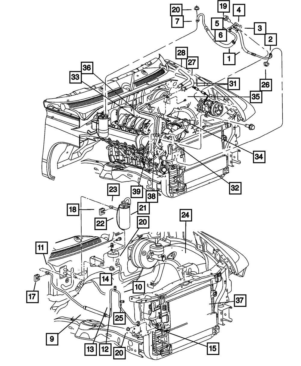 Genuine Mopar Heater Return Hose 55056063AD