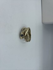 9ct Gold snake ring  With Sapphire Stone, Size   U Weight 7.86g