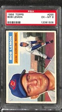 1956 Topps #255 BOB LEMON PSA 6 EX-MT 12081506 